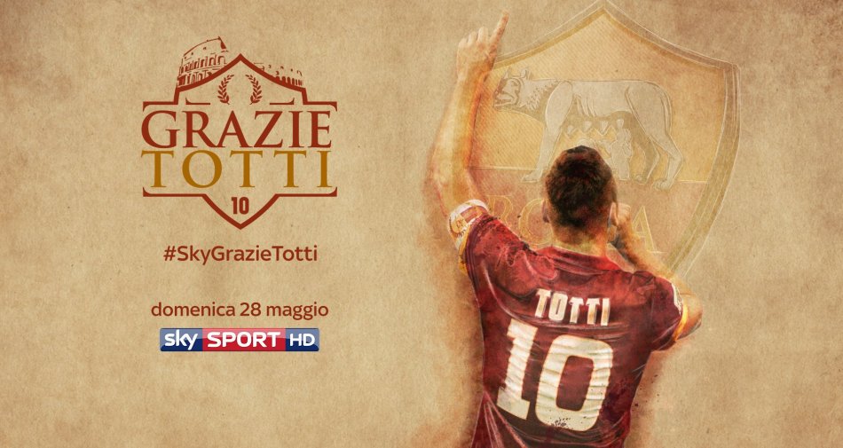 Immagine di #SkyGrazieTotti,  programmazione speciale Sky Sport dedicata a Francesco Totti - Scopri di più su Sky Italia