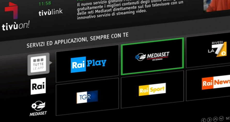 Tivù annuncia la prima applicazione HbbTV 2.0.1: tivùon! app