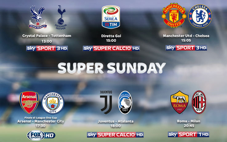 Visualizza: Super Sunday su Sky Sport: da United-Chelsea a Roma-Milan ma anche Spurs e Gunners su Digital-News.it Immagine di Super Sunday su Sky Sport: da United-Chelsea a Roma-Milan ma anche Spurs e Gunners - Scopri di più su Sky Italia
