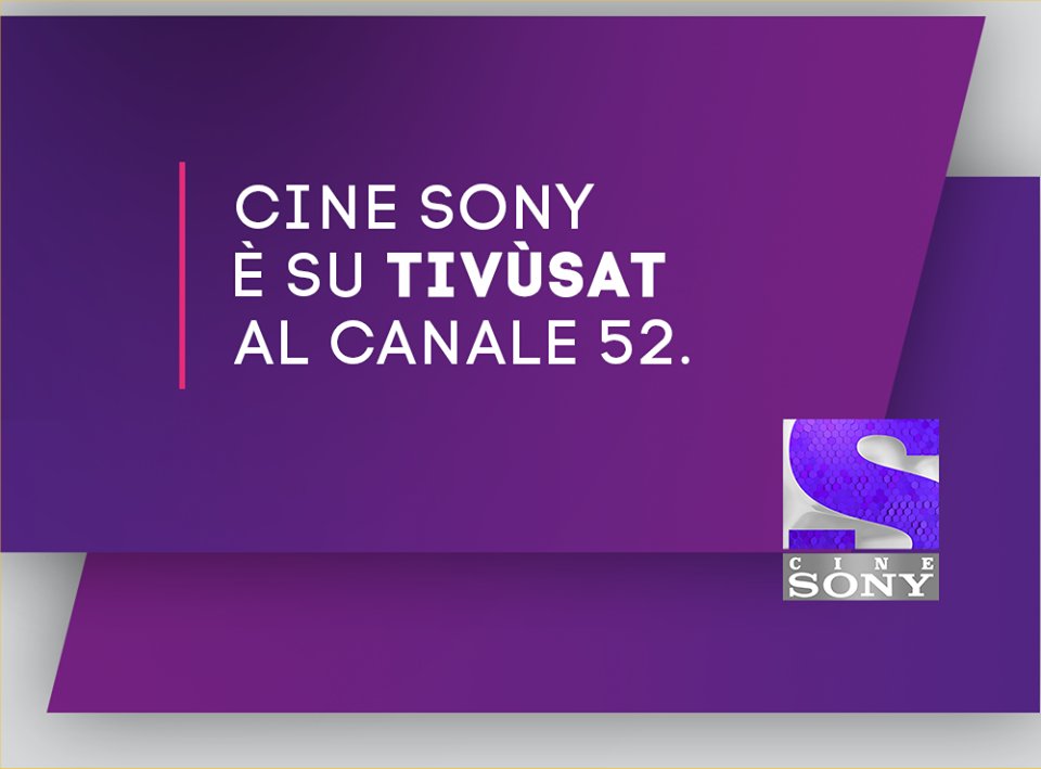 Cine Sony aderisce alla piattaforma satellitare gratuita tivùsat (canale 52)