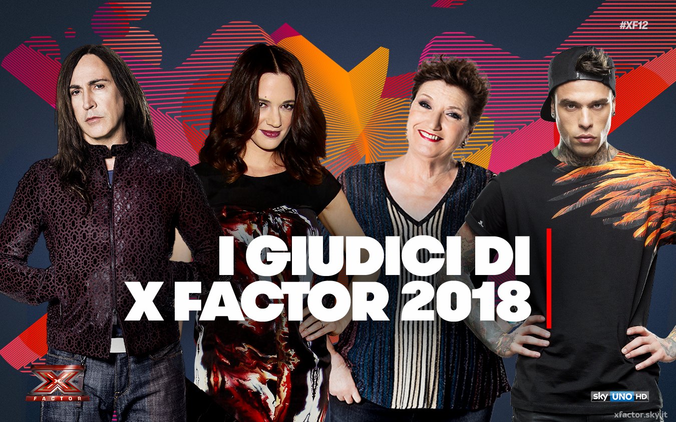 Fedez, Mara Maionchi, Manuel Agnelli e Asia Argento nella giuria di X Factor 2018