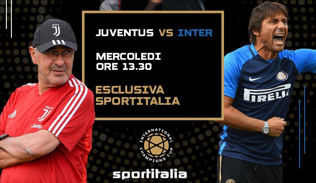 ICC 2019, Juventus - Inter in diretta su Sportitalia (e in HD con SI Smart)