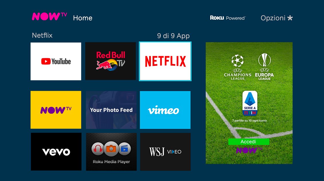 Foto - App Netflix arriva su NOW TV Smart Stick