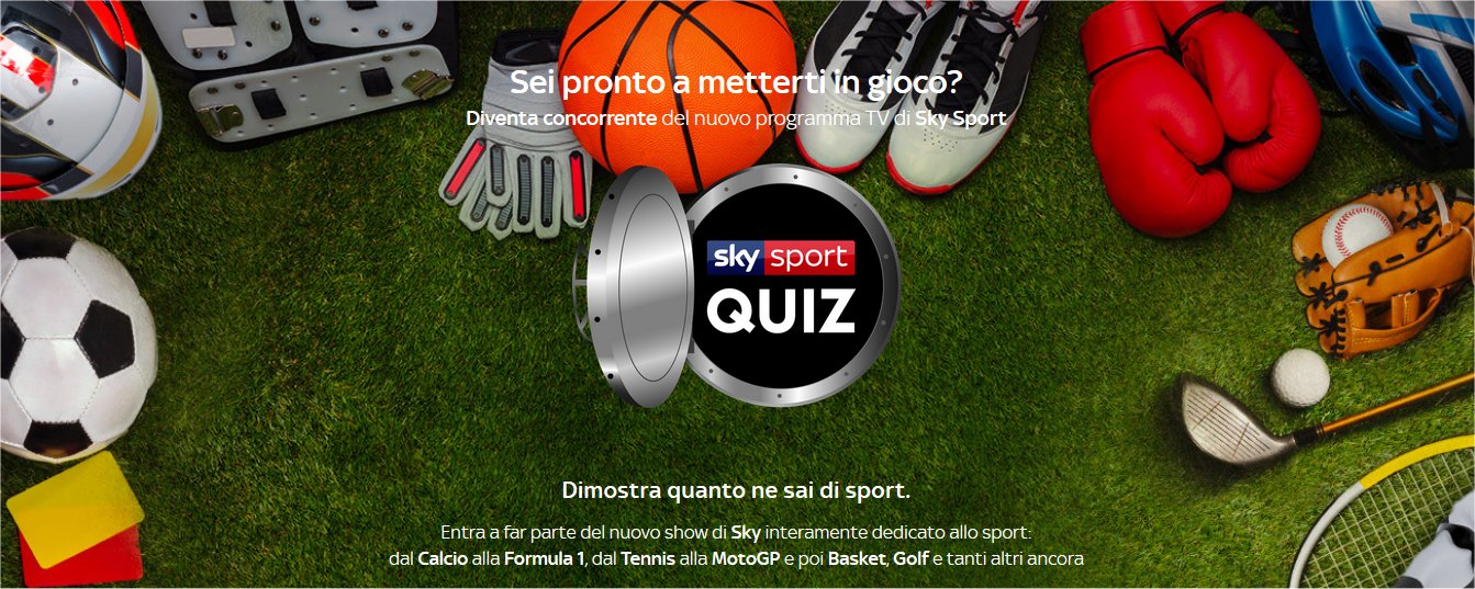 Visualizza: Sky Sport Quiz, aperti i casting per il primo quiz sportivo nella storia di Sky su Digital-News.it Immagine di Sky Sport Quiz, aperti i casting per il primo quiz sportivo nella storia di Sky - Scopri di più su Sky Italia