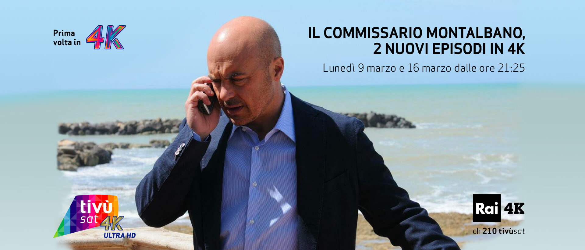 Il Commissario Montalbano, due nuovi episodi su Rai 1 (anche in 4K su Tivùsat)