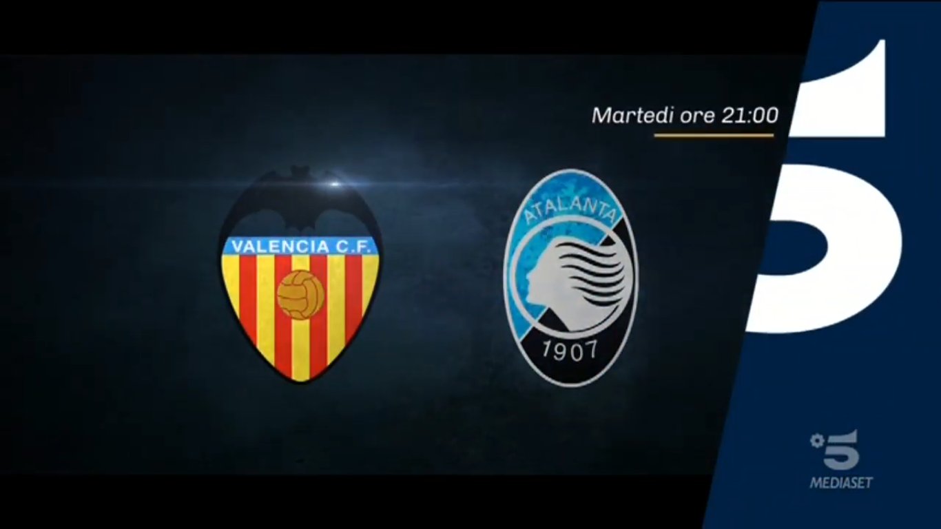 Foto - Champions, Valencia - Atalanta stasera in chiaro su Canale 5