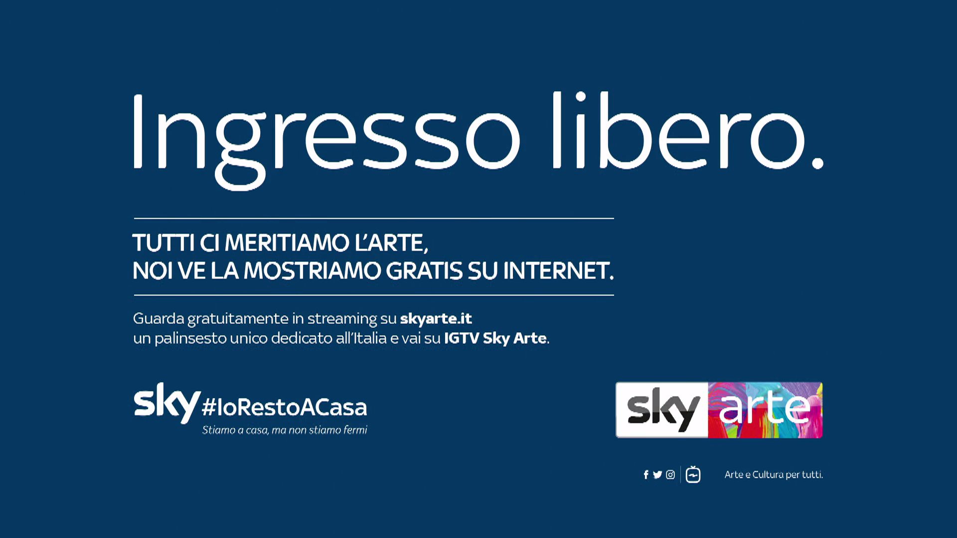 Per tutti in streaming il meglio delle grandi produzioni di Sky Arte 