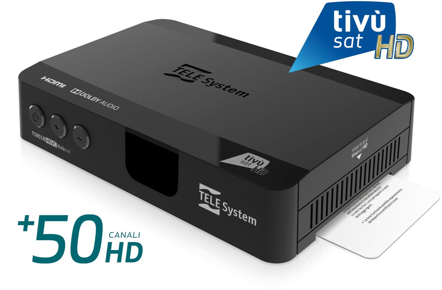 Decoder DVB-S/S2 HD Telesystem TS9018HEVC tivùsat classic 10 bit