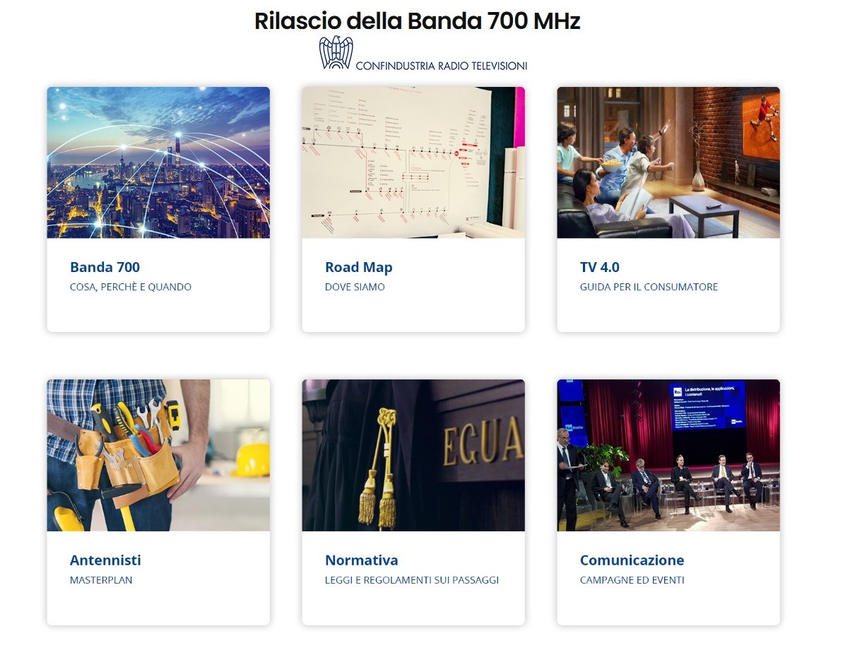 Foto - Rilascio banda 700, si riparte: comunicazione nazionale e sito CRTV