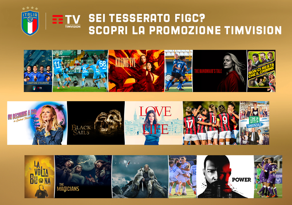 Immagine di TIMVISION offre sei mesi di promozione a tutti i tesserati FIGC - Scopri di più su Internet e Tv