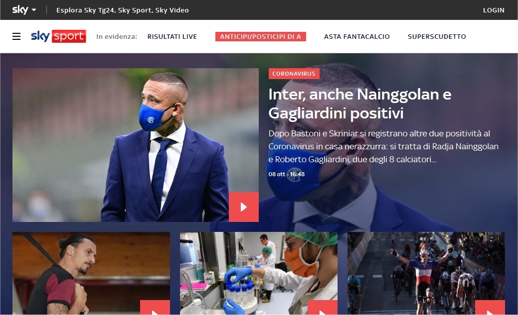 Immagine di Sky Sport al primo posto assoluto tra i siti sportivi secondo Comscore - Scopri di più su Sky Italia
