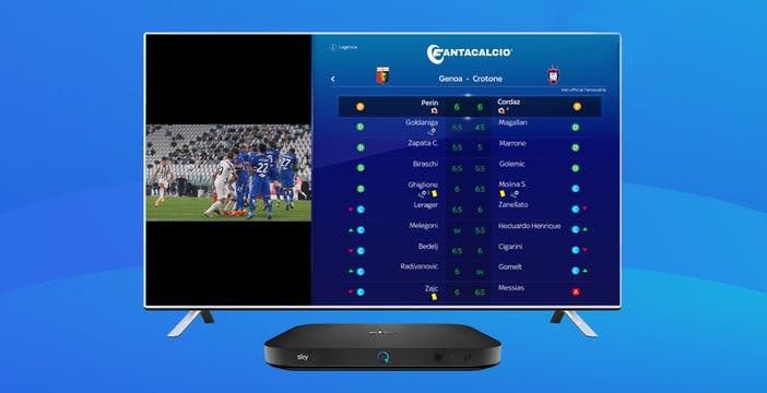 Foto - Voti Live di Fantacalcio.it consultabili anche su Sky Q durante le partite