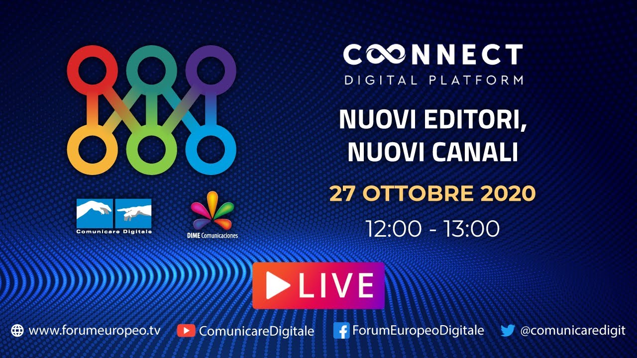 Immagine di LIVE | Nuovi Editori, Nuovi Canali Tech Talk. Diretta streaming Digital-News.it - Scopri di più su Satellite / Estero