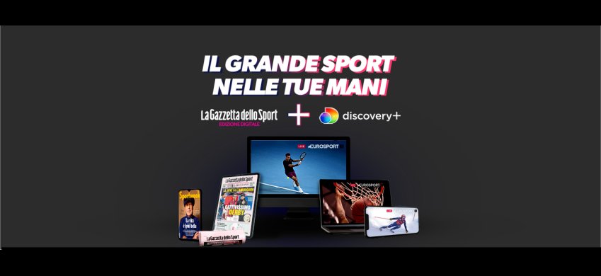 Immagine di Nasce offerta bundle Gazzetta dello Sport Digital e Discovery+ (con Eurosport) - Scopri di più su Internet e Tv