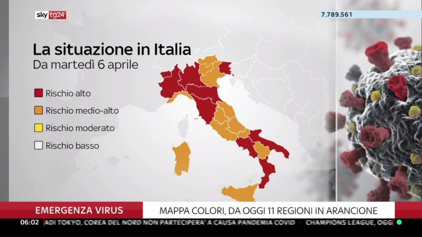 Foto - On air su Sky TG24 il contatore delle persone vaccinate in Italia