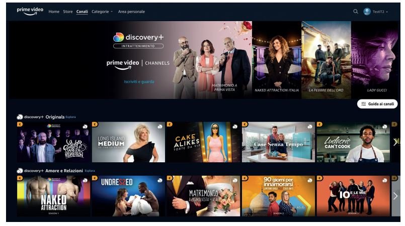 Foto - discovery+ da Giugno su Amazon Prime Video Channels in Italia