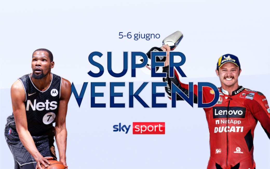 Immagine di Sky Sport Super Weekend (5 e 6 Giugno) - F1, MotoGP, NBA, Pallanuoto, Atletica - Scopri di più su Sky Italia