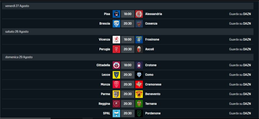 Visualizza: DAZN Serie B 2021/22 2a Giornata, Palinsesto Telecronisti (27 - 29 Agosto) su Digital-News.it Immagine di DAZN Serie B 2021/22 2a Giornata, Palinsesto Telecronisti (27 - 29 Agosto) - Scopri di più su DAZN