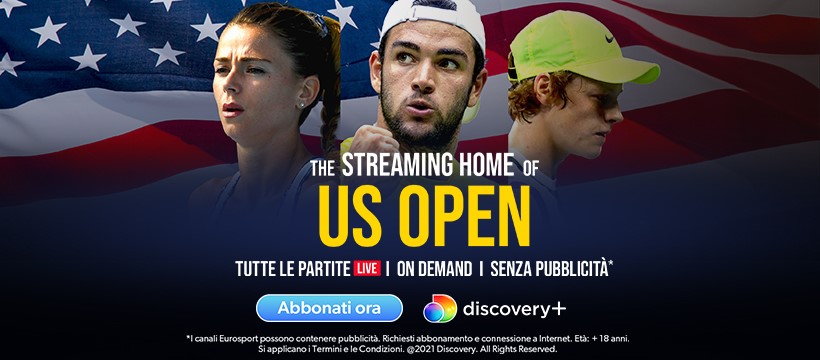 Visualizza: Tennis, US Open 2021 in diretta esclusiva su Eurosport e Discovery+ su Digital-News.it Immagine di Tennis, US Open 2021 in diretta esclusiva su Eurosport e Discovery+ - Scopri di più su Sport