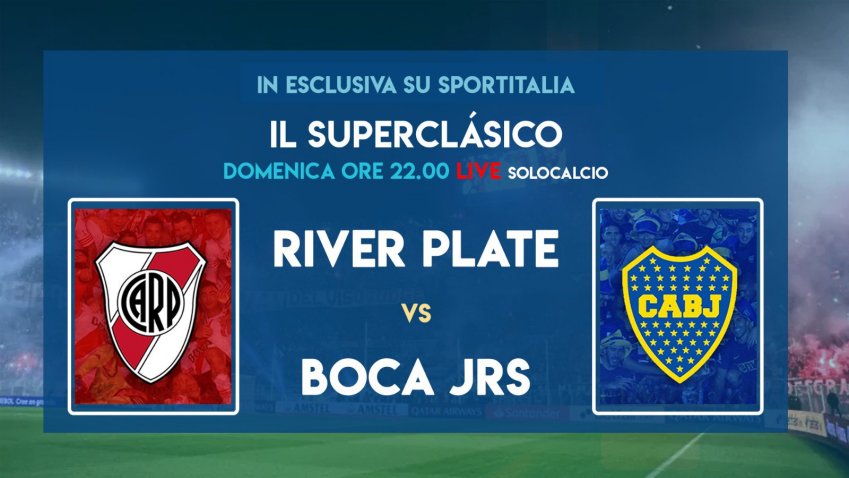 Immagine di Sportitalia, il Superclasico River Plate vs Boca Juniors stasera in diretta su Solo Calcio - Scopri di più su Sport