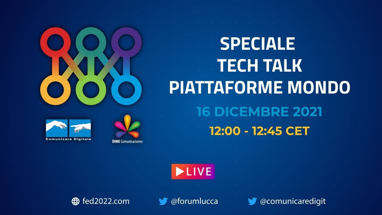 LIVE | Piattaforme del Mondo - Speciale Tech Talk. Diretta streaming Digital-News.it