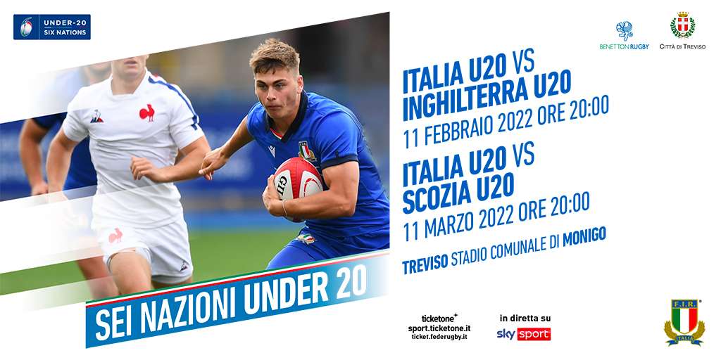 Rugby Sei Nazioni Under 20 2022 al via su Sky Sport