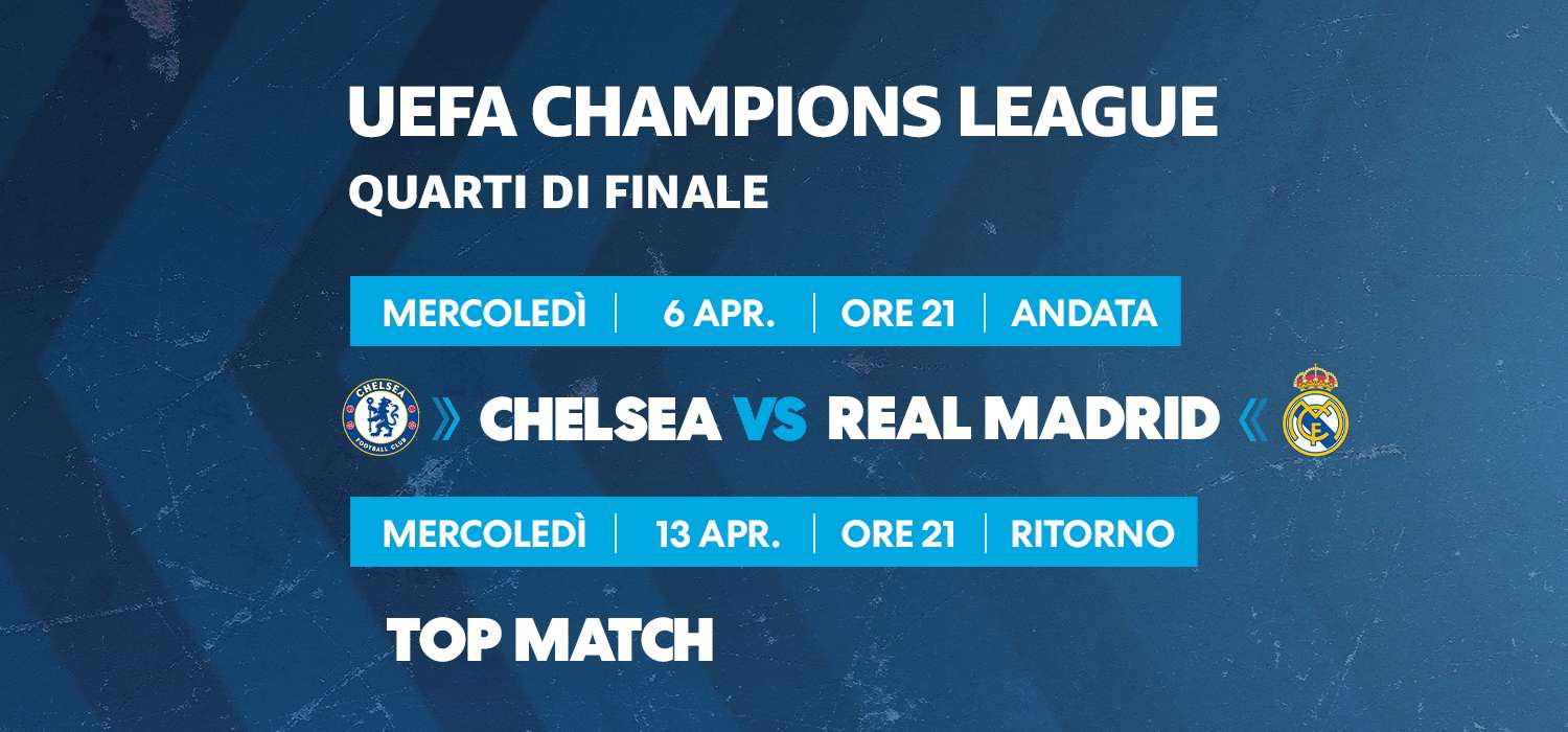 Champions League, Chelsea - Real Madrid | Diretta esclusiva Amazon Prime Video
