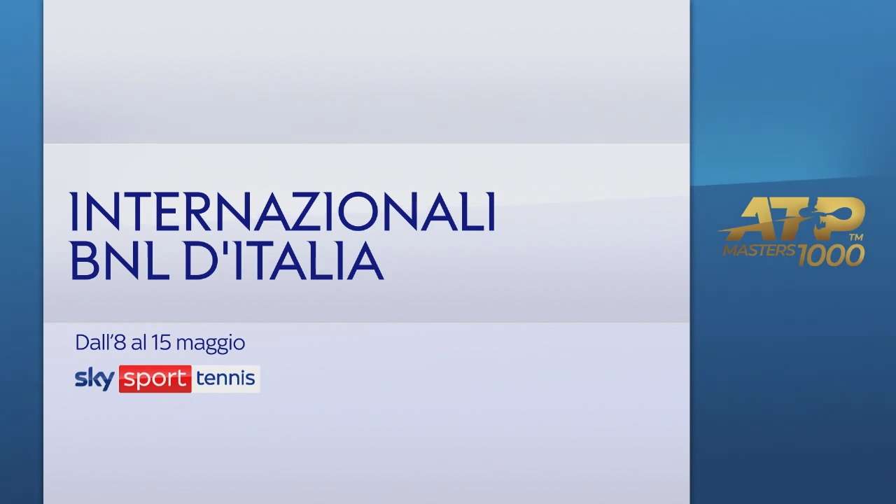 Tennis, ATP Masters 1000 Roma, oltre 100 ore in diretta su Sky Sport e NOW (8-15 maggio 2022)
