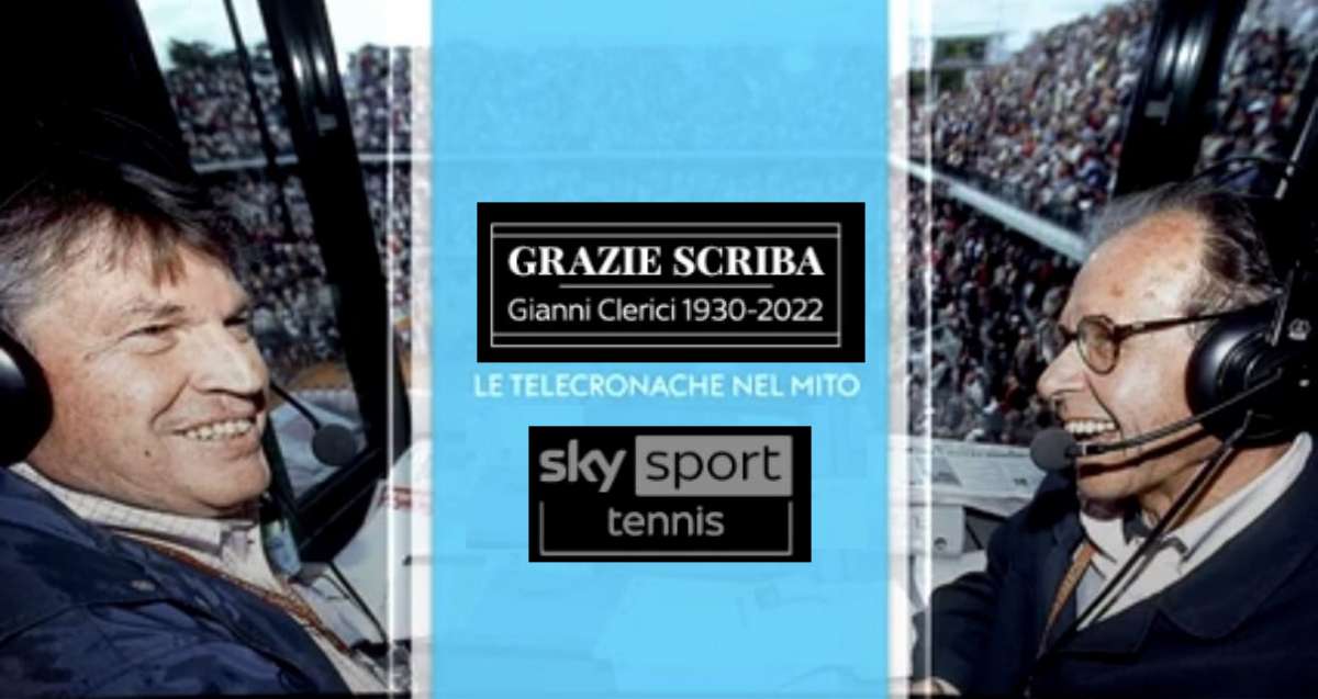 Sky Sport ricorda «Scriba» Gianni Clerici, la storica voce del tennis con Tommasi