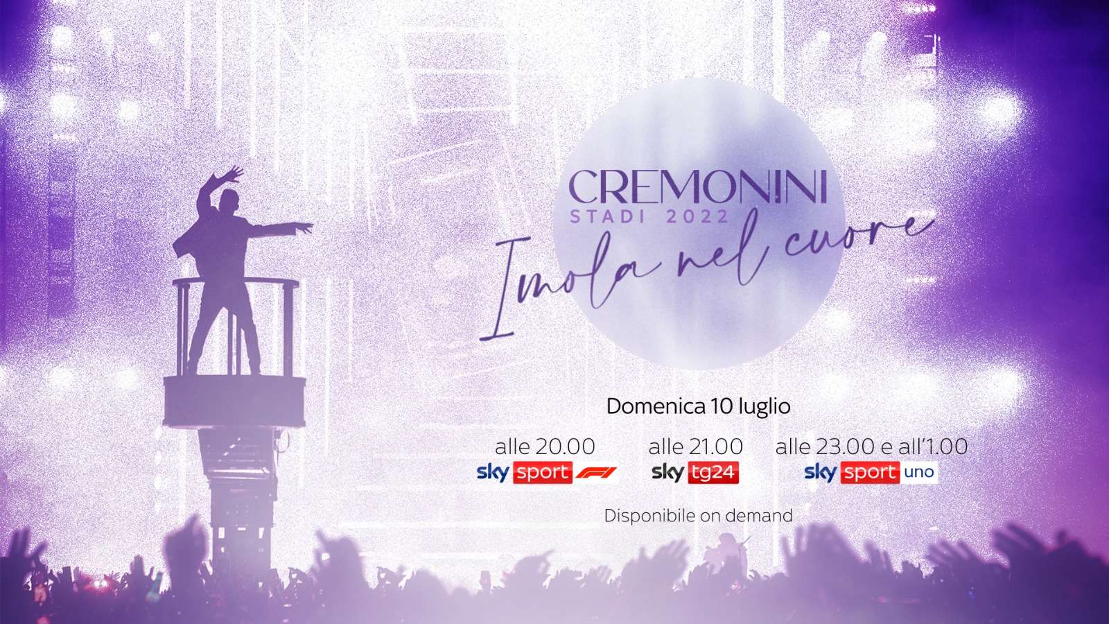 Cesare Cremonini a Imola tra Sport e Musica. La speciale intervista in onda su Sky