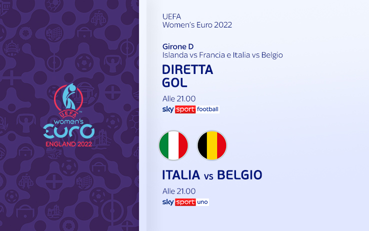 Foto - Europei Femminili, serata decisiva su Sky con Diretta Gol e lo Split Screen