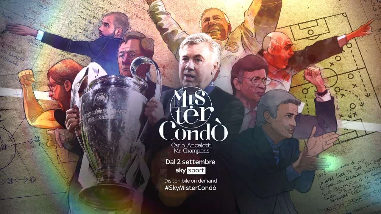 #SkyMisterCondò Carlo Ancelotti - Mr. Champions su Sky Sport (anche On Demand)