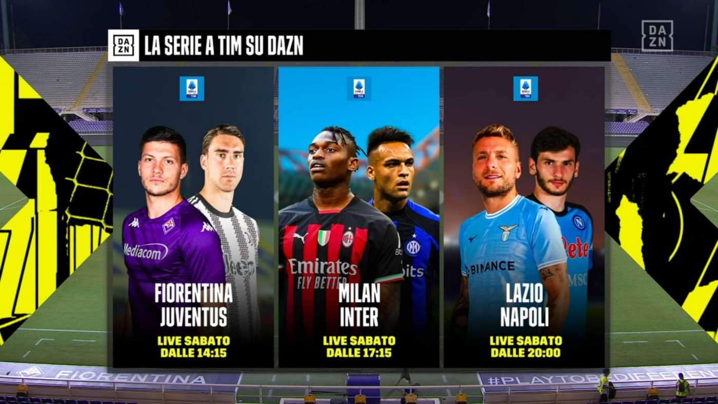 Visualizza: DAZN, Serie A 2022/23 5a Giornata, Palinsesto Telecronisti Zona DAZN (3 - 4 - 5 Settembre) su Digital-News.it Immagine di DAZN, Serie A 2022/23 5a Giornata, Palinsesto Telecronisti Zona DAZN (3 - 4 - 5 Settembre) - Scopri di più su DAZN