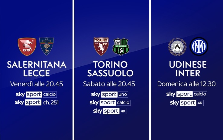 Visualizza: Sky Sport, Serie A 2022/23 7a Giornata, Palinsesto Telecronisti NOW (16 - 17 - 18 Settembre) su Digital-News.it Immagine di Sky Sport, Serie A 2022/23 7a Giornata, Palinsesto Telecronisti NOW (16 - 17 - 18 Settembre) - Scopri di più su Sky Italia
