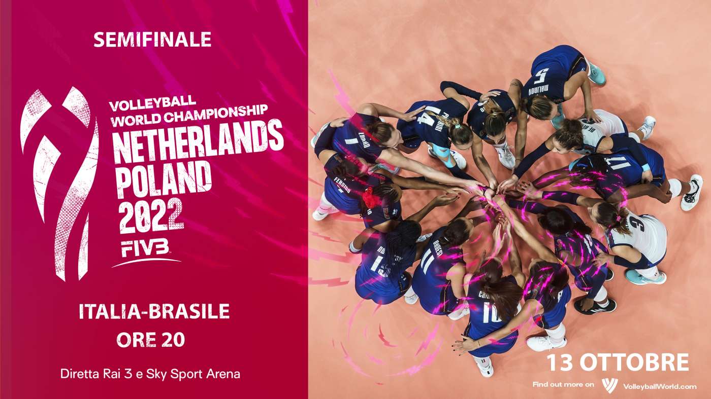 Mondiale Femminile Volley 2022, semifinale Italia - Brasile stasera in diretta Sky Sport / NOW