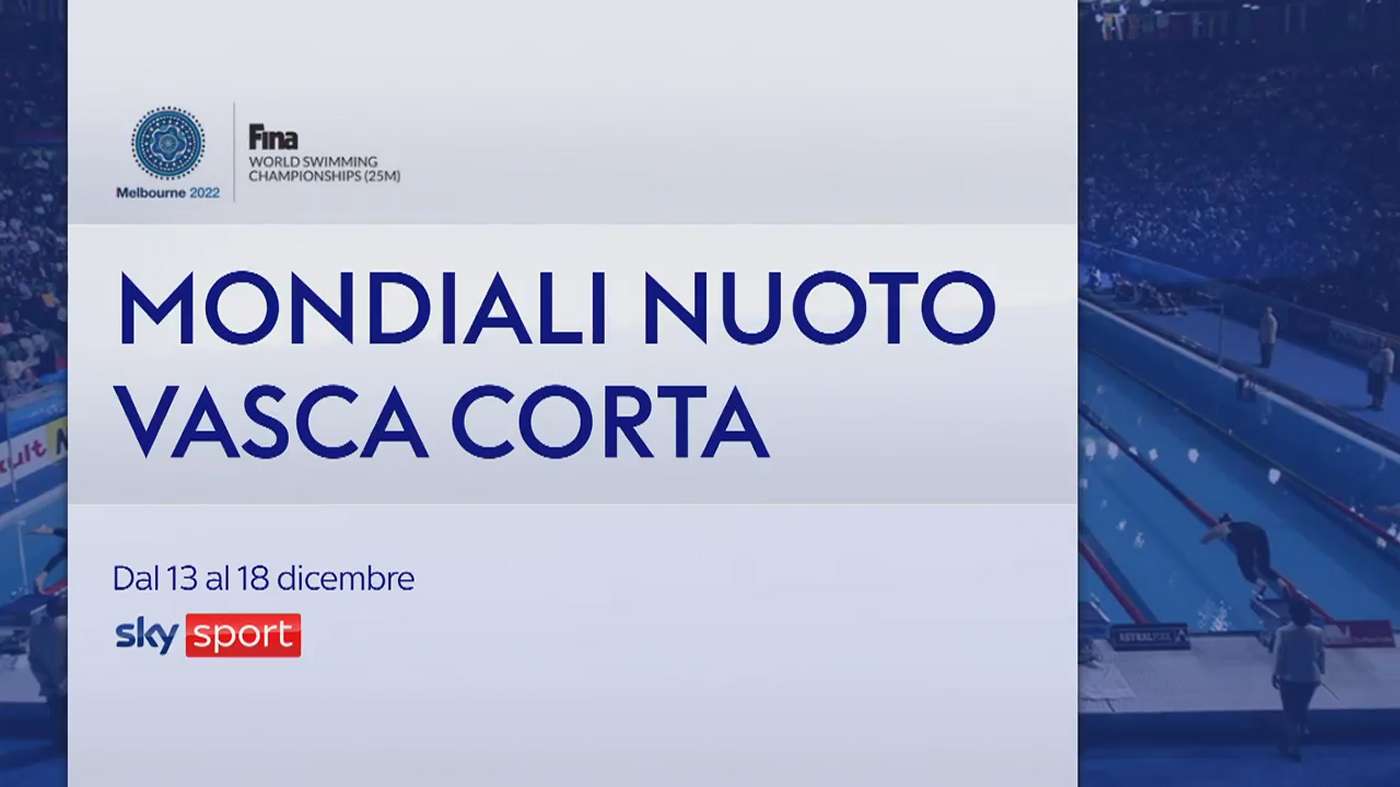 Nuoto, i Campionati Mondiali in vasca corta a dicembre su Sky e streaming NOW