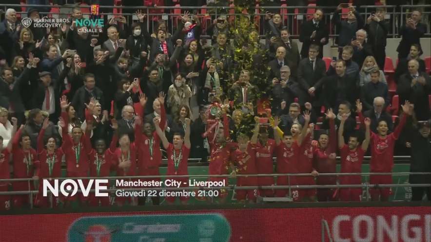 La Coppa di Lega Inglese in chiaro su NOVE, stasera in diretta Manchester City - Liverpool