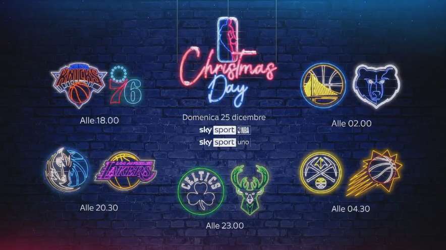 NBA Christmas Day 2022 su Sky Sport e NOW. Basket in diretta anche a Natale!