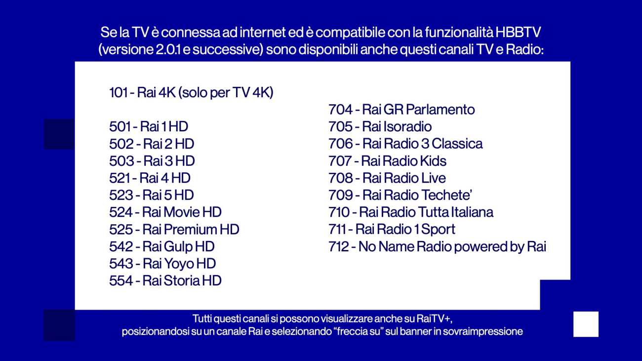 Rai News 24 HD sul digitale terrestre | Tematici Rai HD in HbbTV se tv connessa a Internet