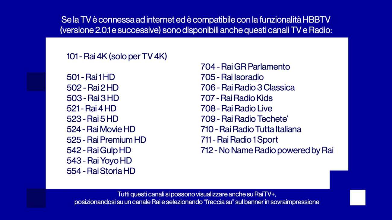 Foto - Rai News 24 HD sul digitale terrestre | Tematici Rai HD in HbbTV se tv connessa a Internet