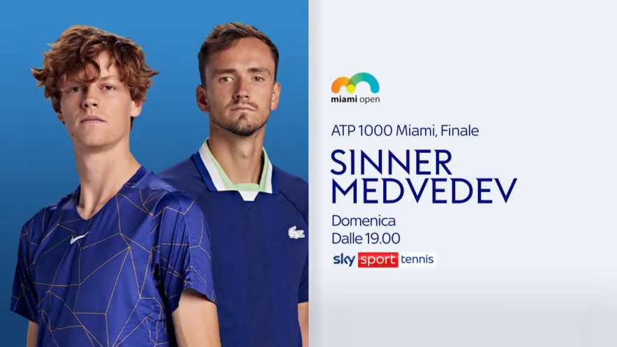 Tennis, Sinner in finale a Miami domenica alle 19, diretta su Sky Sport Tennis