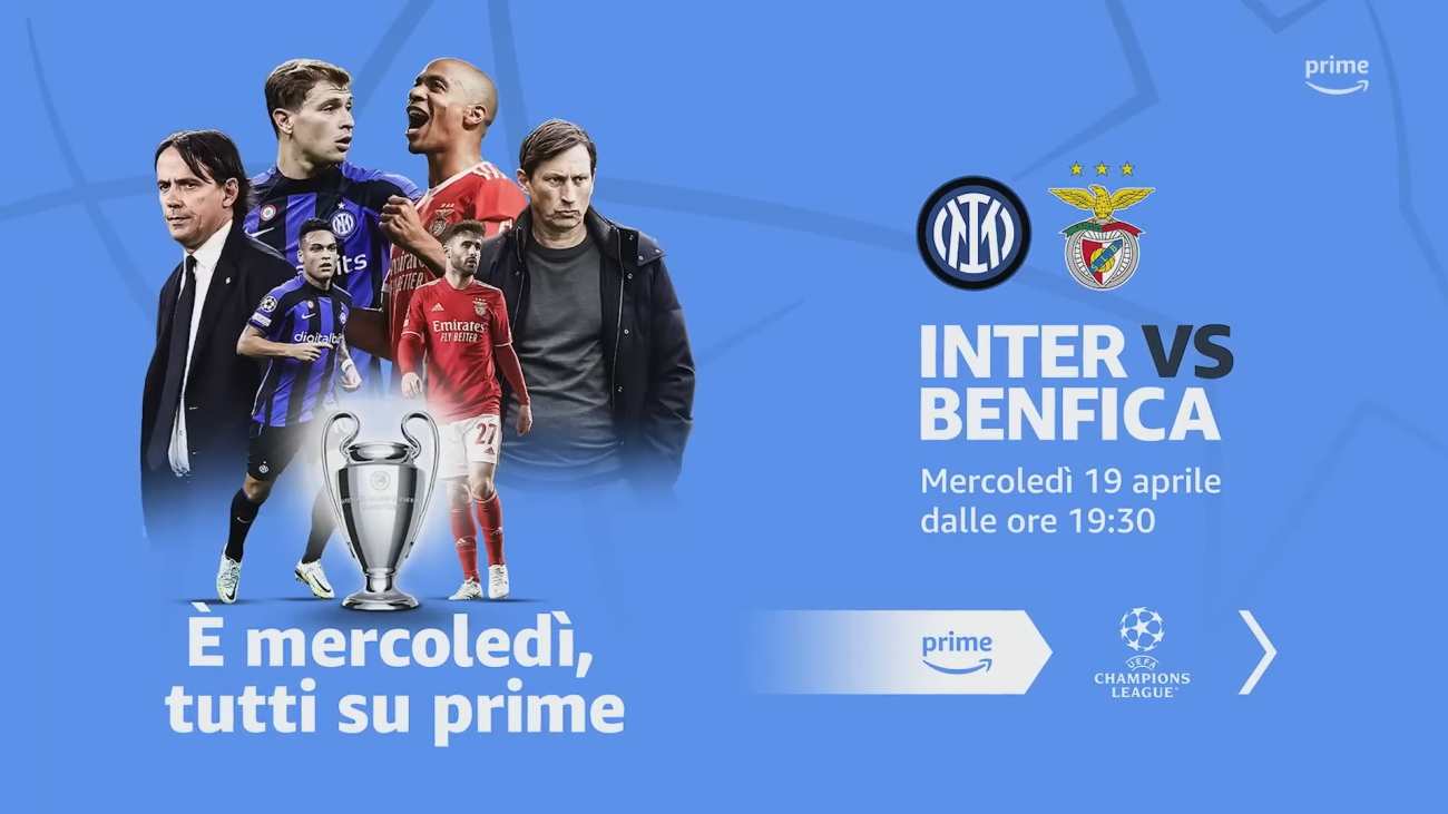 Champions League, Quarti Ritorno, Inter - Benfica (diretta esclusiva Amazon Prime Video)