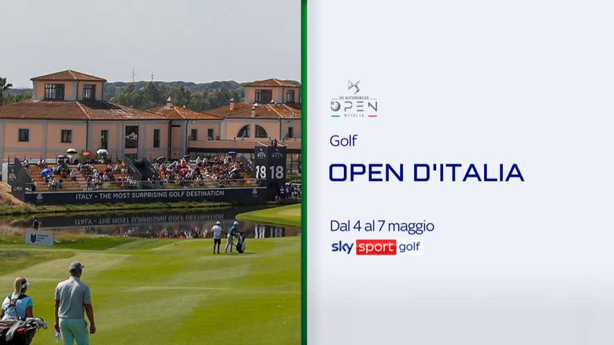 Golf, al via oggi l'Open d'Italia: live su Sky Sport con 16 italiani