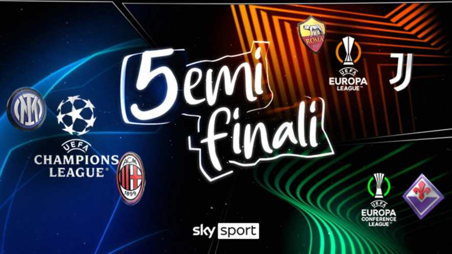Sky Sport, Champions League 2022/23, Semifinale Andata - Palinsesto Telecronisti NOW | Milan - Inter TV8
