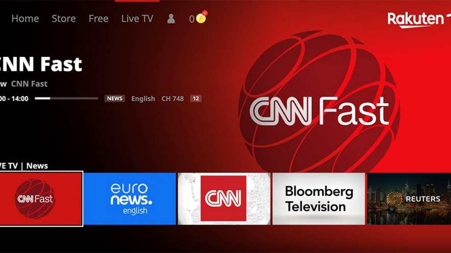 CNN lança novo canal gratuito ‘Fast’ na Rakuten TV, LG Channels e Samsung TV Plus