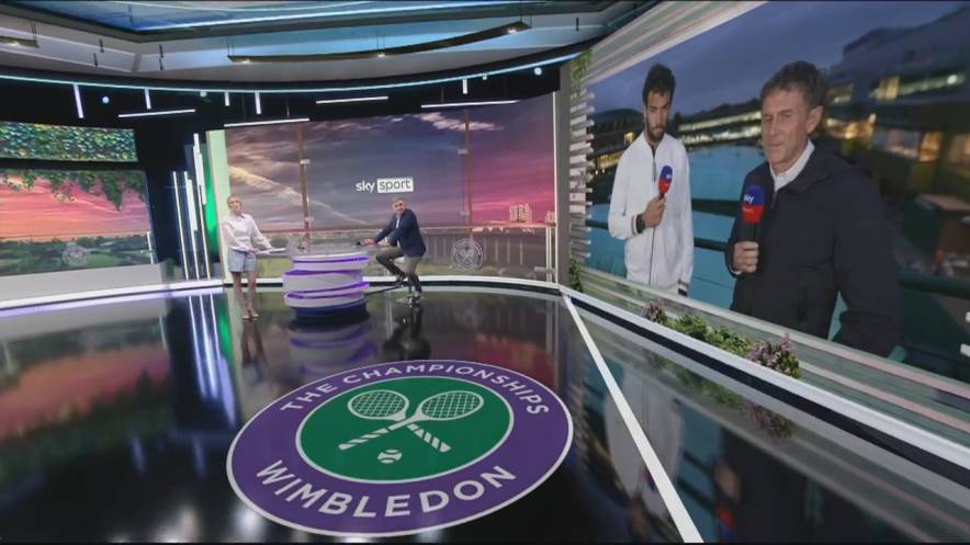 Ottimi ascolti Sky per Berrettini a Wimbledon. Mercoledì e domenica in studio Becker