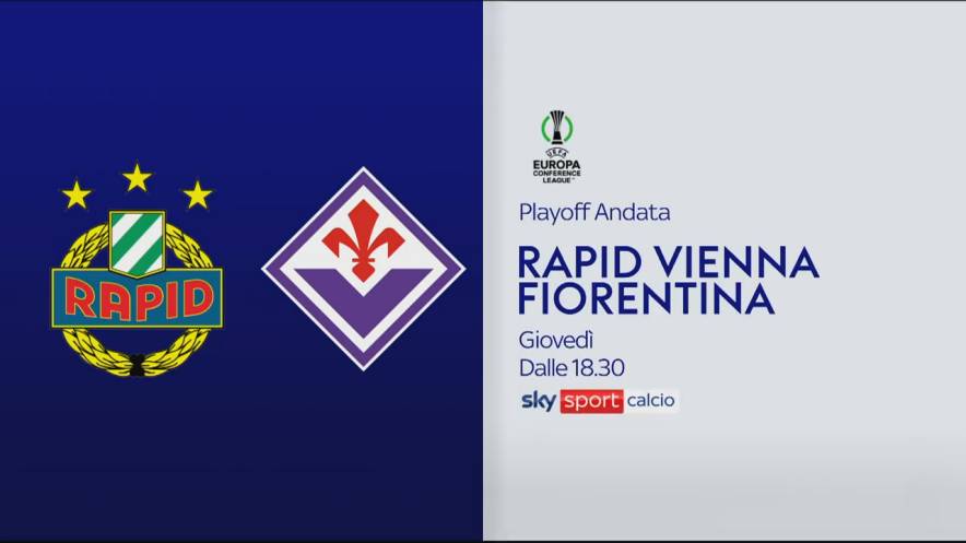 Immagine di Conference League Andata Playoff - Stasera Rapid Vienna - Fiorentina su Sky e TV8  - Scopri di più su Sky Italia