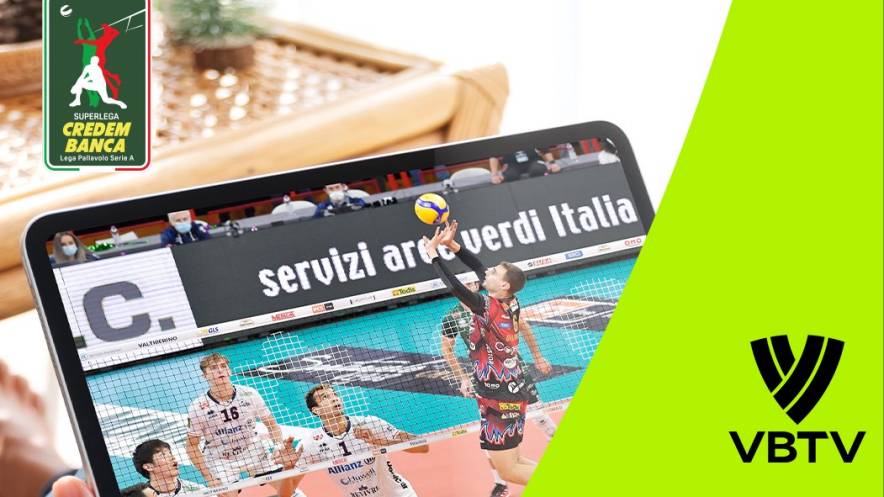 Volley, tutta la SuperLega Credem Banca disponibile in diretta streaming su VBTV