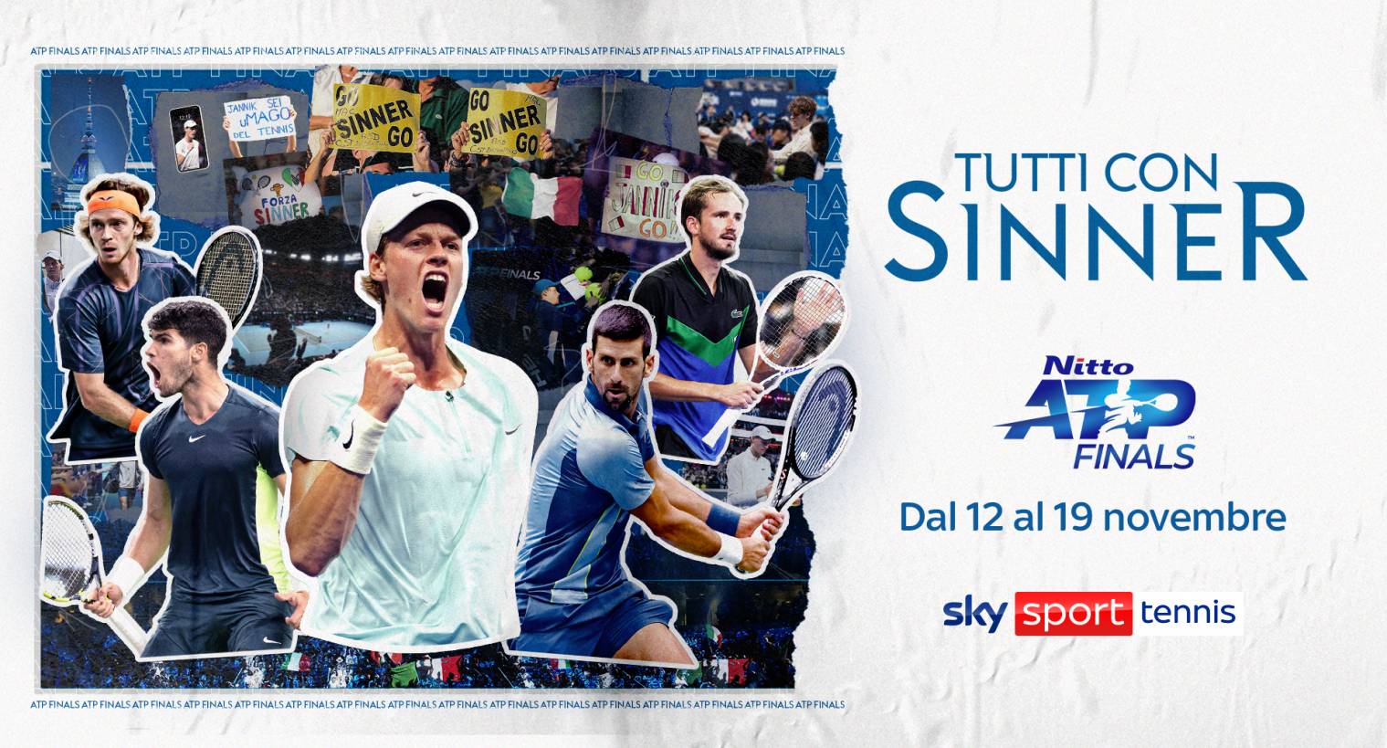 Immagine di ATP Finals a Torino: record di ascolto Sky per duello tra Sinner e Tsitsipas - Scopri su Sky Italia