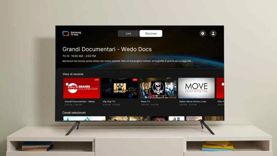 10 nuovi canali FAST di Warner Bros. Discovery arrivano su Samsung TV Plus